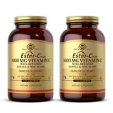 Solgar Ester C Plus 1000 mg bottle front, gentle on stomach