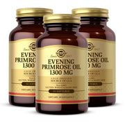 Solgar Evening Primrose Oil 1300 mg bottle showing premium primrose formulation for skin support.