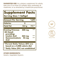 Solgar Evening Primrose Oil softgels ready for daily use