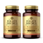 Solgar Folate bottle front view showing bio-active Metafolin for daily support