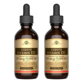 Solgar Liquid Vitamin D3 orange bottle front supports bone and teeth health.