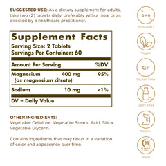 Solgar Magnesium Citrate bottle pouring for daily energy support.