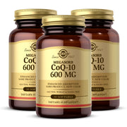 Solgar Megasorb CoQ-10 softgel bottle showing enhanced absorption for daily support