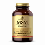 Solgar MSM 1000 mg tablets bottle front highlighting joint support and premium quality