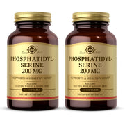 Solgar Phosphatidylserine 200 mg softgels bottle front supports cognitive function in daily use.