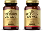 Solgar Selenium 200 mcg tablets bottle front view showing packaging and product