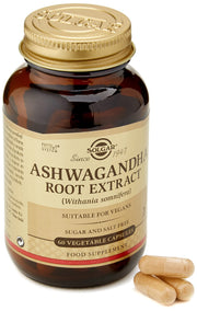 Solgar SFP Ashwagandha Root Extract bottle for daily wellness routines