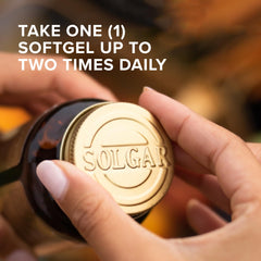 Solgar ubiquinol ingredients panel indicating allergen-free formulation.