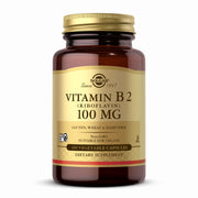 Solgar Vitamin B2 riboflavin bottle for energy metabolism support