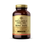 Solgar Vitamin C 1500mg with Rose Hips bottle shown for daily supplementation