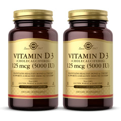 Solgar Vitamin D3 bottle displayed for bone and immune support.