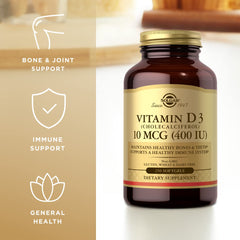 Solgar Vitamin D3 softgel dispense showing easy daily use