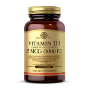 Solgar Vitamin D3 softgels bottle front for daily bone support and immune function.
