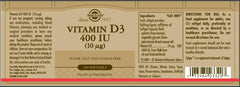 Solgar D3 softgels pouring out for immune and neuromuscular support.