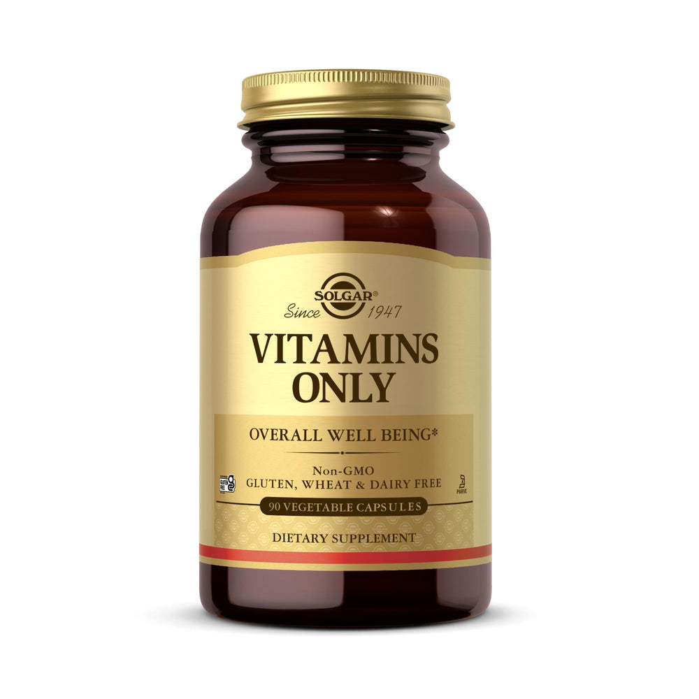 Solgar Vitamins Only 90 Veggie Caps bottle front, supports daily wellness.