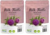 Solo Therapy milk thistle herb front-pack with two resealable bags.