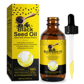 SOLOTREE Black Seed Oil bottle with pour for hair and skin hydration.