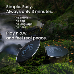 Solu n.o.w. Tone Therapy user wearing headphones for calm focus.