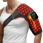 Solun red light therapy belt on shoulder delivering targeted muscle relaxation