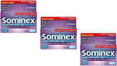 Sominex night-time sleep-aid caplets bottle showing use for occasional sleeplessness