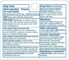 Sominex original formula caplets close-up, easy-to-swallow design for nighttime rest