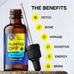 SonoHealth Plastiq Off label highlighting vitamin C for energy support.