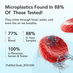 SonoHealth Plastiq Off Zeolite mixed in water for easy daily intake.