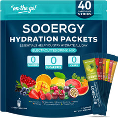 Sooergy lemon-lime electrolyte packet for quick hydration and refreshed energy.