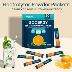 Sooergy sugar-free electrolyte mix stick for guilt-free hydration on the go.