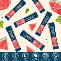 Sooergy portable hydration packets ready for travel or gym