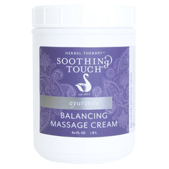 Soothing Touch Balancing Cream 62oz jar, unscented and suitable for professional massage and skin moisturization.