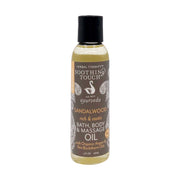 Soothing Touch sandalwood oil bottle ready for daily use to energize body and mind.