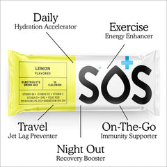 Sos Hydration lemon scoop shown for precise, easy serving