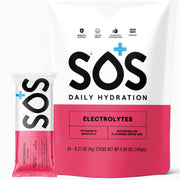 SOS Hydration Watermelon packaging highlighting an easy daily hydration option