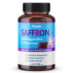 Sotalix saffron bottle with ashwagandha for daily wellness rituals.