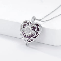 SOULMEET sterling silver diffuser necklace worn on the neck