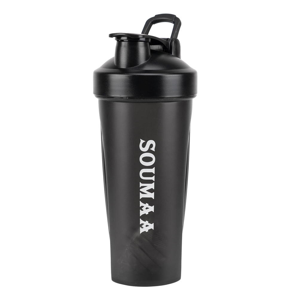 SOUMAA protein shaker bottle 20 oz in light green, leak-proof with stainless steel ball for smooth blends.