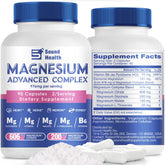 Sound Health Plus 5in1 magnesium bottle cap: convenient daily capsule routine for wellness support.
