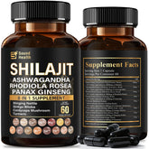 SoundHealth Pure Shilajit capsules bottle front for convenient daily nutrition.