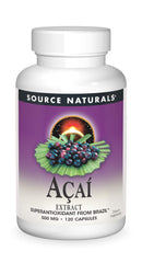 Source Naturals Acai Extract bottle showcasing antioxidant-rich capsules.