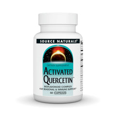Source Naturals Activated Quercetin bottle for seasonal support and immune wellness.