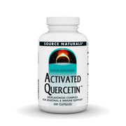 Source Naturals Activated Quercetin label close-up for seasonal support.