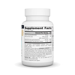 Etiqueta de Source Naturals Advanced Ferrochel destaca hierro suave para estómago.