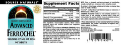 Label detail reveals 27 mg iron per tablet and vegan-friendly formula.