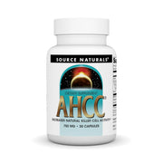 Source Naturals AHCC 750 mg bottle for easy daily immune support.