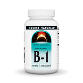 Source Naturals B-1 Thiamin 500mg packaging with tablets