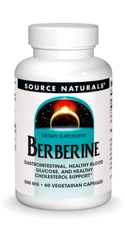 Source Naturals Berberine bottle front view showing 500 mg potency for GI health potential