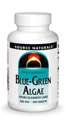 Source Naturals Blue Green Algae tablets from Klamath Lake support daily wellness.
