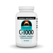 Source Naturals C-1000 bottle front with clear label signaling vitamin C-based immune support