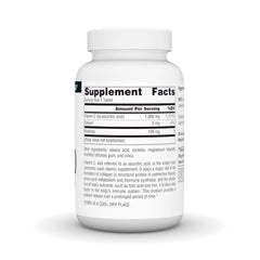 Source Naturals C-1000 rosehips ingredients bottle highlights natural supplement blend.